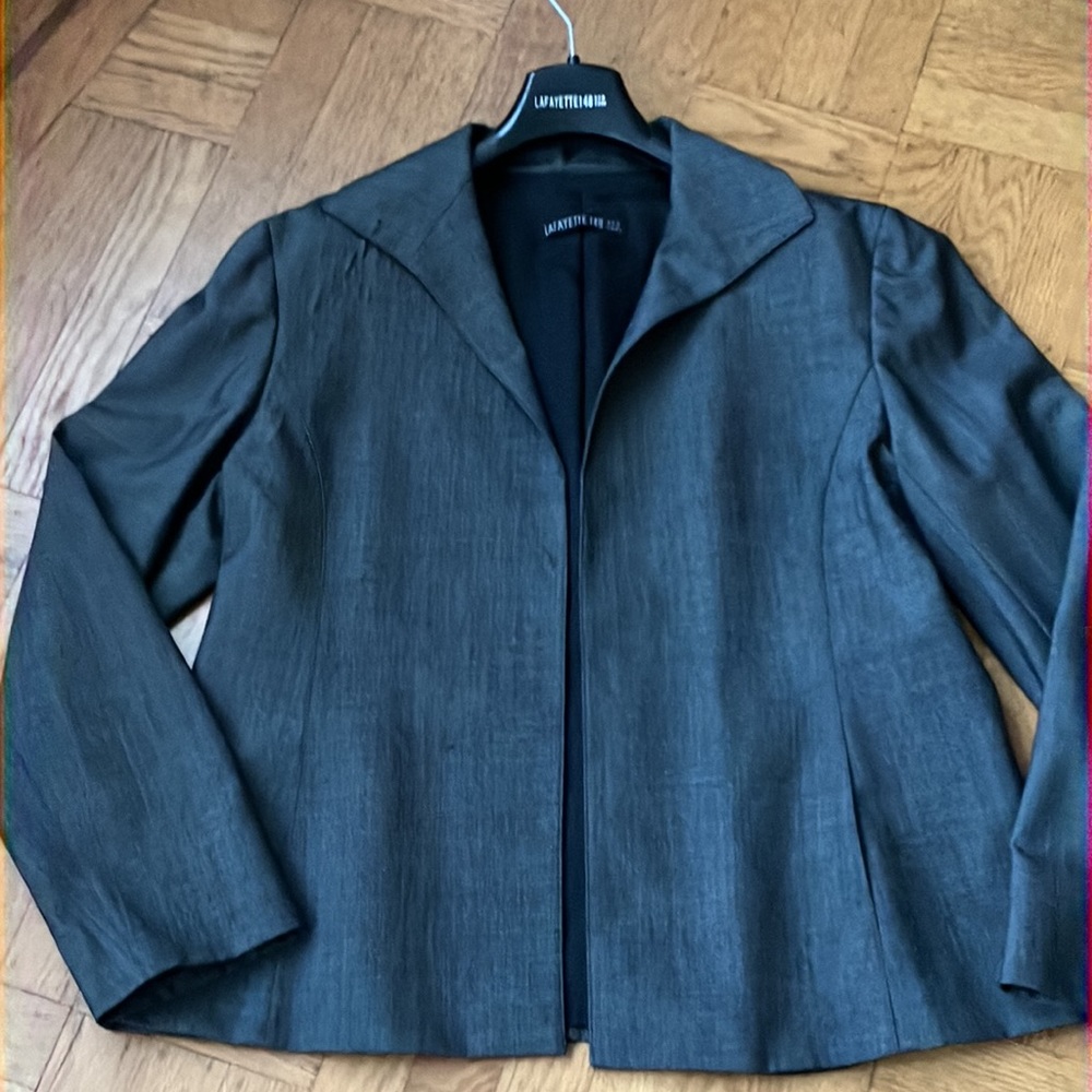 Dashing Lafayette 148 Retro-Style Open-Front Jacket women's size 14 - Picture 5 of 10
